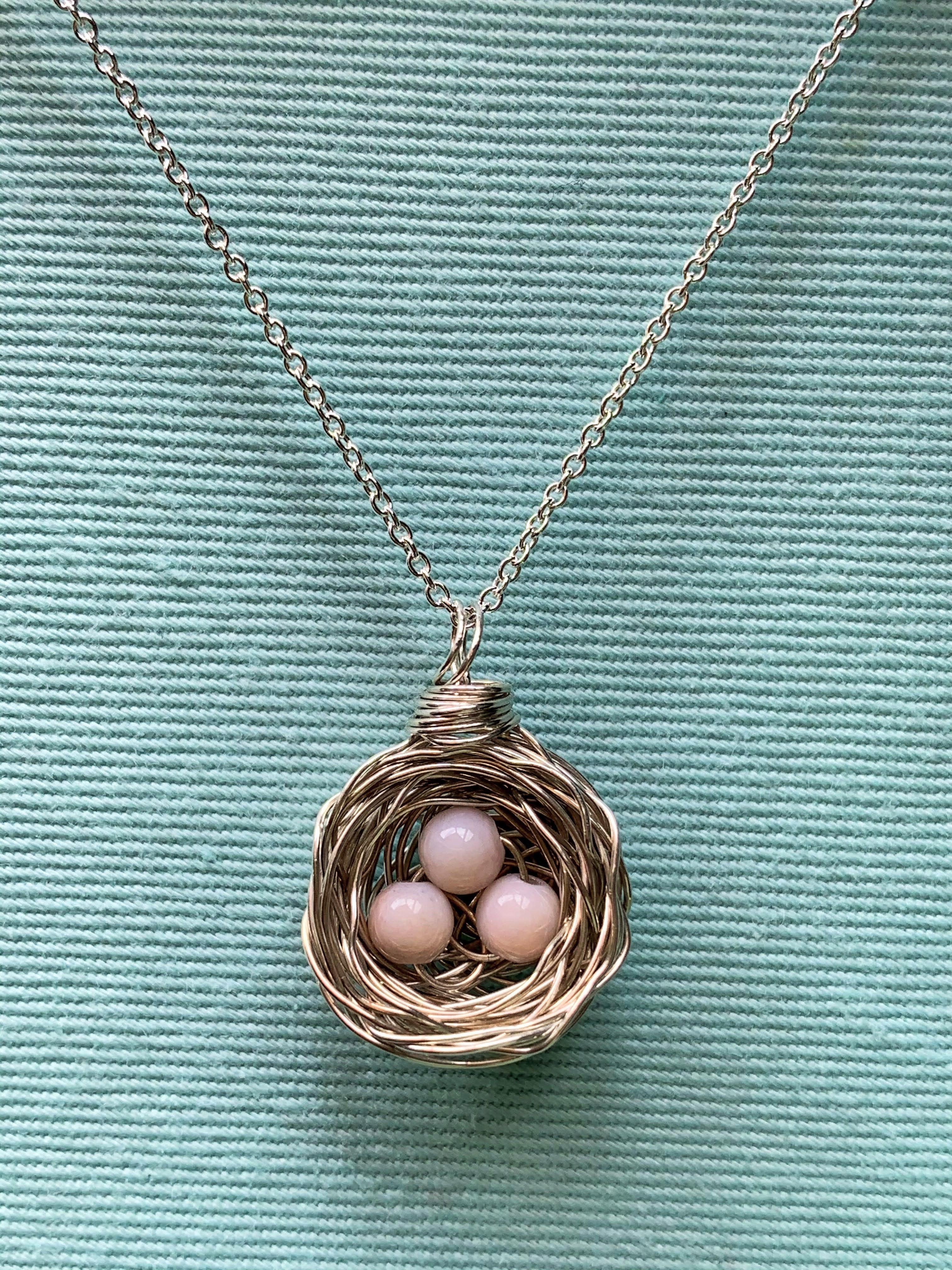Bead Bird's Nest Necklace | While He Was Napping